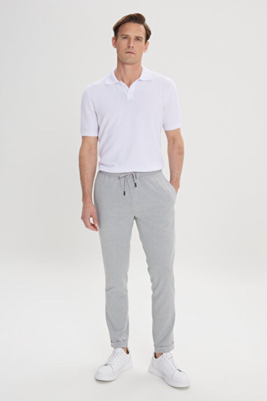 Erkek Gri Jogger Pantolon